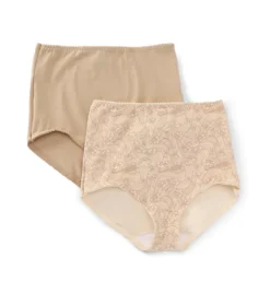 Bali Light Control Stretch Cotton Brief Panty - 2 Pack X037 -Wacoal Store bali bal001 x037 cs1