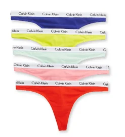 Calvin Klein Carousel Thong - 5 Pack QD3585 -Wacoal Store calvin klein cal001 qd3585 cs2