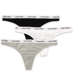 Calvin Klein Carousel Thong - 3 Pack QD3587 -Wacoal Store calvin klein cal001 qd3587 cs2