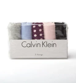 Calvin Klein Form Thong - 5 Pack QD3746 -Wacoal Store calvin klein cal001 qd3746 cs1