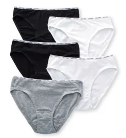 Calvin Klein Cotton Stretch Bikini Panty - 5 Pack QP1094M -Wacoal Store calvin klein cal001 qp1094m cs2