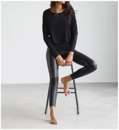 Commando Faux Leather Moto Legging SLG13 -Wacoal Store commando helo01 slg13 cs1