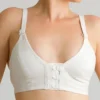 Cottonique Plus Latex Free Organic Cotton Front Close Bra W12227