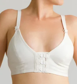 Cottonique Plus Latex Free Organic Cotton Front Close Bra W12227