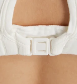 Cottonique Latex Free Organic Cotton Racerback Croptop Bra W12299 -Wacoal Store cottonique cot01 w12299 cs1