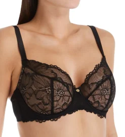 Creme Bralee Love Me Tender Floral Lace Half-Cup Padded Bra 19002