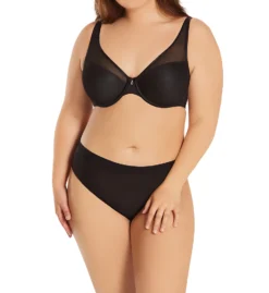 Curvy Couture Sheer Mesh Plunge Push Up Underwire Bra 1310 -Wacoal Store curvy couture cuco01 1310 cs1
