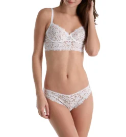 DKNY Classic Lace Unlined Longline Bra DK4010 -Wacoal Store dkny dkny01 dk4010 cs2