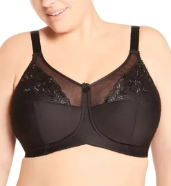 Elila Embroidered Microfiber Wireless Soft-cup Bra 1301