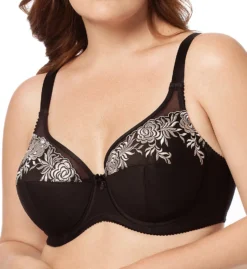 Elila Embroidered Microfiber Underwire Bra 2401