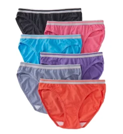 Fruit Of The Loom Heather Bikini Panties - 6 Pack 6DBIKH1 -Wacoal Store fruit of the loom fotl01 6dbikh1 cs2