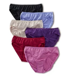Fruit Of The Loom Microfiber Assorted Bikini Panty - 6 Pack 6DMFBI1 -Wacoal Store fruit of the loom fotl01 6dmfbi1 cs2