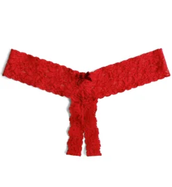 Hanky Panky After Midnight Lace Crotchless Low Rise Thong 481001 -Wacoal Store hanky panky hnk001 481001 cs2