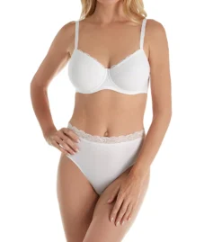 Hanro Cotton Lace Spacer T-Shirt Underwire Bra 72433 -Wacoal Store hanro han001 72433 cs2