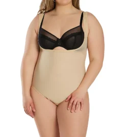 Ilusion Body Reduction Plus Size Open Bust Bodysuit 71007173