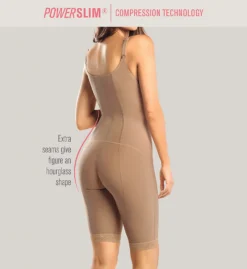 Leonisa PowerSlim Open Bust Knee-Length Body Shaper 018674N -Wacoal Store leonisa leo001 018674n cs3