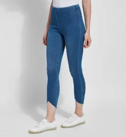 Lysse Leggings Lynette Scallop Edge Shaping Denim Legging 2478
