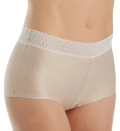 Maidenform Classics Microfiber And Geo Lace Boyshort Panty 40760G