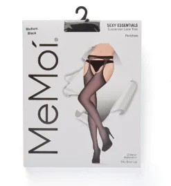 MeMoi Suspender Lace Trim Tights MM-619 -Wacoal Store memoi sm001 mm 619 cs1
