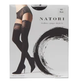 Natori Feathers Opaque Thigh High NAT-805 -Wacoal Store natori nat001 nat 805 cs1
