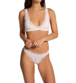 Only Hearts Organic Cotton Lace Trim Thong 50841 -Wacoal Store only hearts ohrt01 50841 cs1