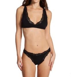 Only Hearts Organic Cotton Lace Trim Thong 50841 -Wacoal Store only hearts ohrt01 50841 cs2