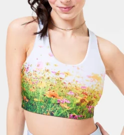 Terez Hi-Shine Medium Impact Racerback Sports Bra 2550