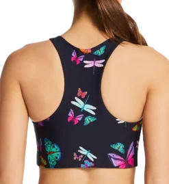 Terez Duo Knit Neon Butterflies Medium Impact Sports Bra 2651 -Wacoal Store terez trz001 2651 bs