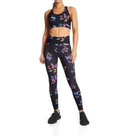 Terez Duo Knit Neon Butterflies Medium Impact Sports Bra 2651 -Wacoal Store terez trz001 2651 cs3